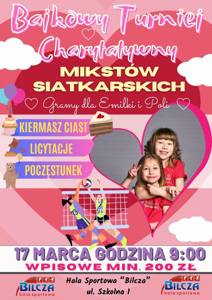 Bajkowy Turniej Charytatywny Mikstów Siatkarskich dla Emilki i Poli