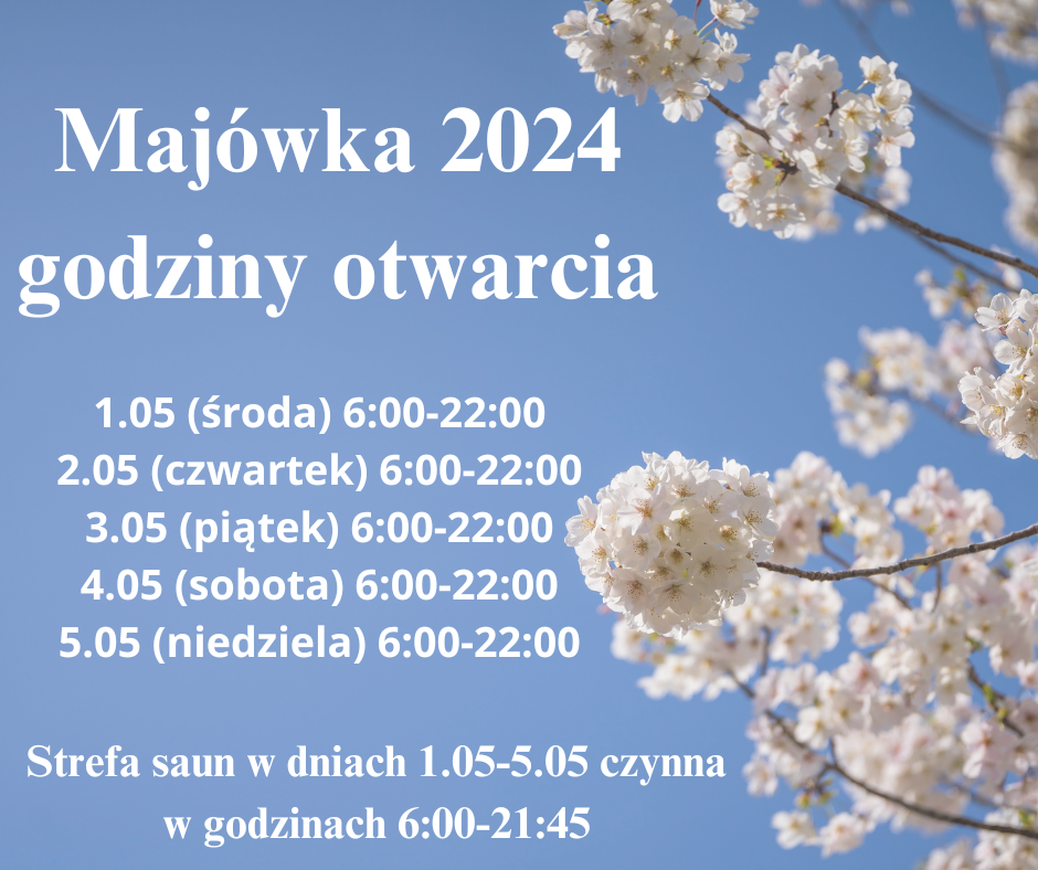 Godziny otwarcia Majówka 2024