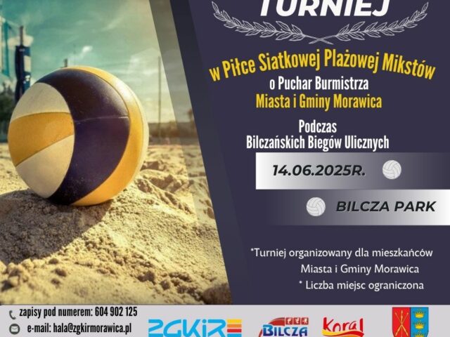 Zapisy na Turniej w Piłce Siatkowej Plażowej Mikstów 14.06.2025r.