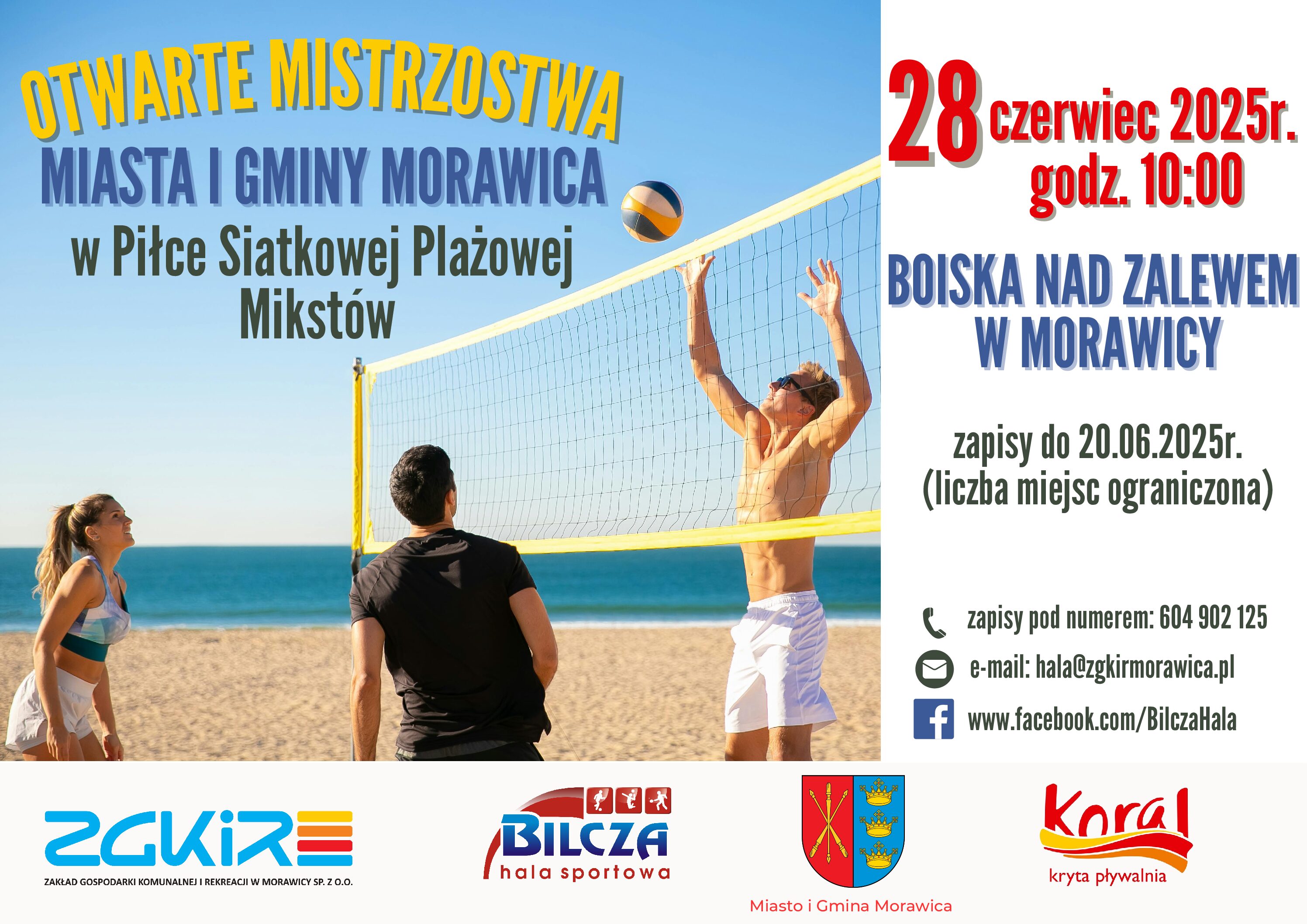 Otwarte Mistrzostwa Miasta i Gminy Morawica w Siatkówce Plażowej – zgłoś swój duet !