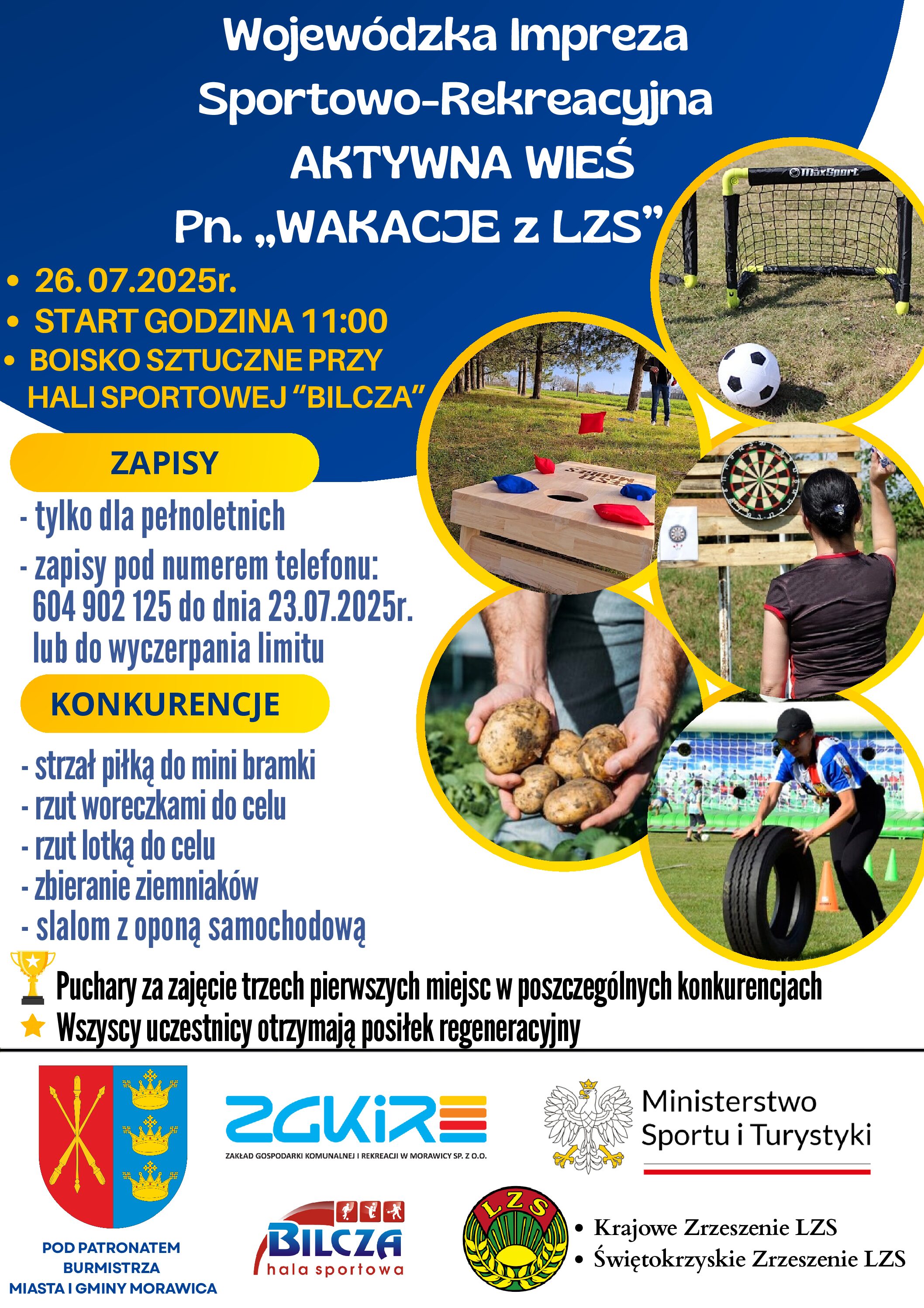Wojewódzka Impreza Sportowo-Rekreacyjna AKTYWNA WIEŚ Pn. „WAKACJE z LZS” – zapisy