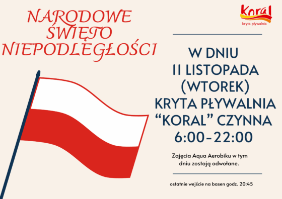 11 listopada 2025 r. (Narodowe Święto Niepodległości) – godziny otwarcia