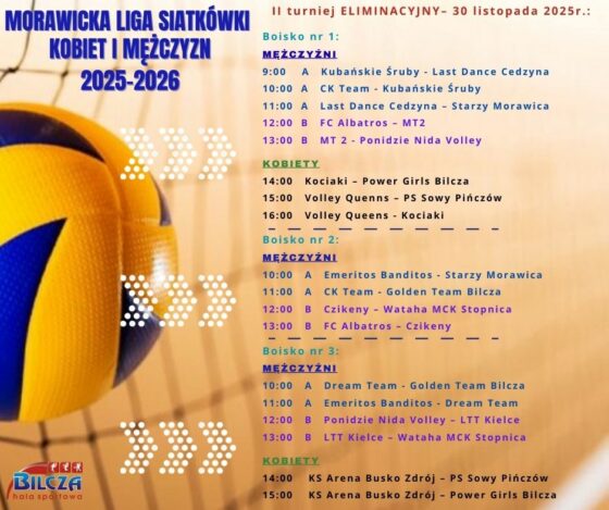 II turniej ligowy Morawickiej Ligi Siatkówki Kobiet i Mężczyzn