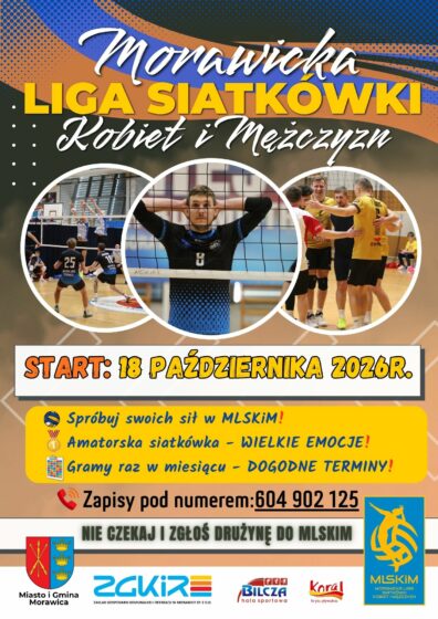 XII EDYCJA MORAWICKIEJ LIGI SIATKÓWKI Kobiet i Mężczyzn- zgłoś swoją drużynę!